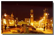 The SNP square in the night